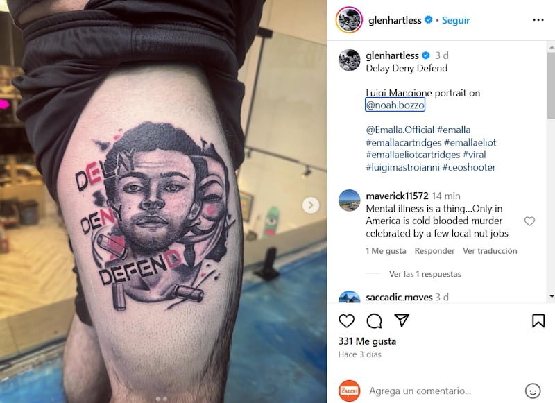 Tatuajes de Luigi Mangione