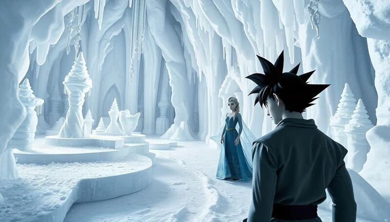 Goku en Disney - Frozen