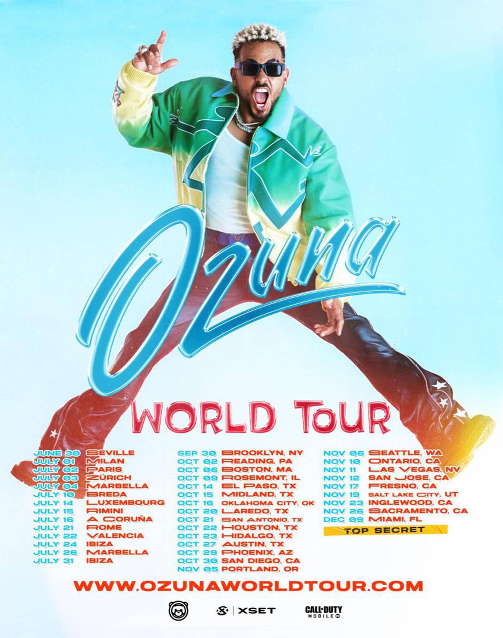 Otro más Ozuna anuncia gira mundial sin presentación en Puerto Rico